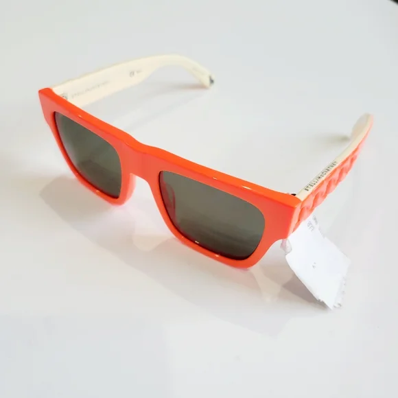 NWT Stella mccartney Falabella Neon Orange Sunglasses - Picture 6 of 7
